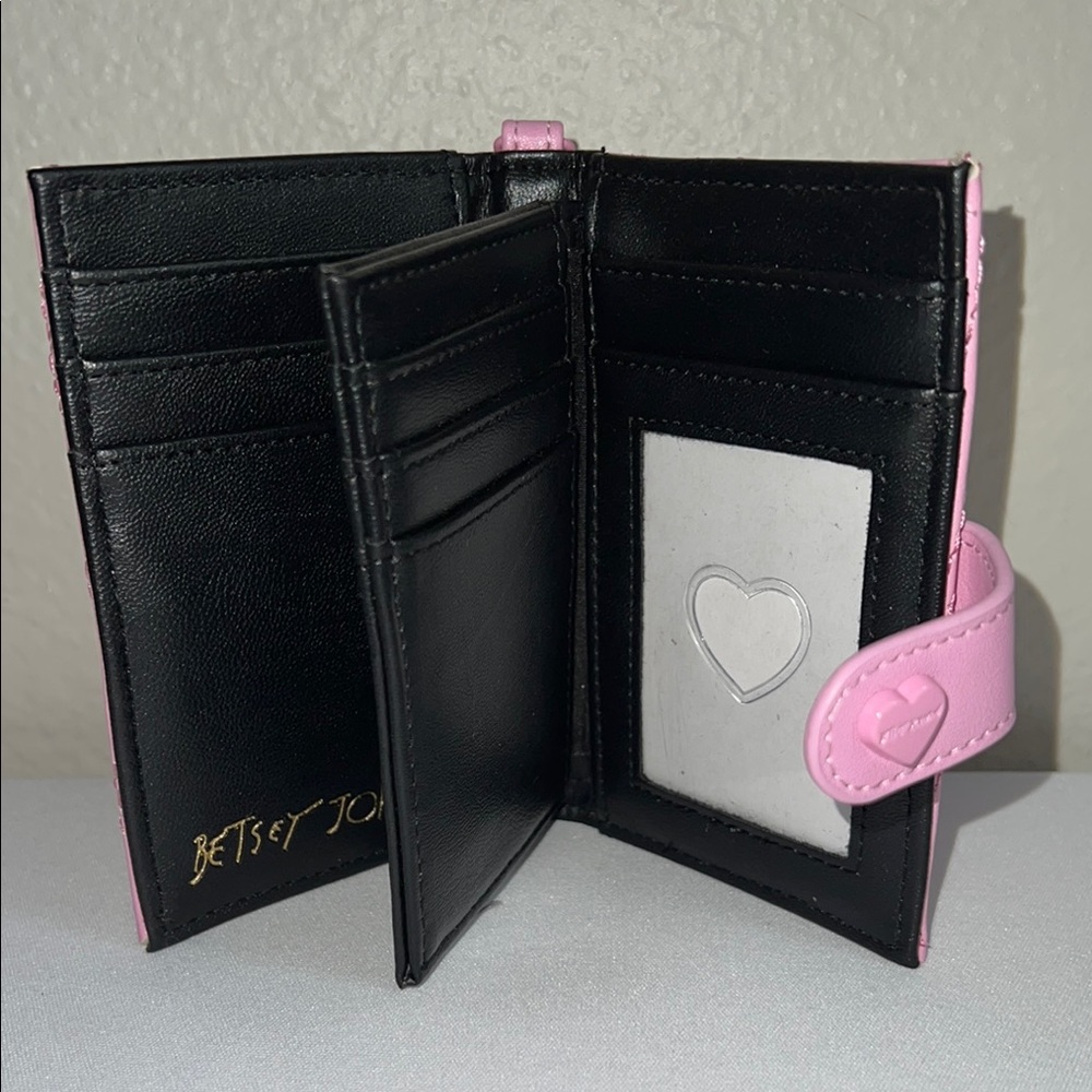 Betsey Johnson Pink Heart Wallet - Picture 3 of 10